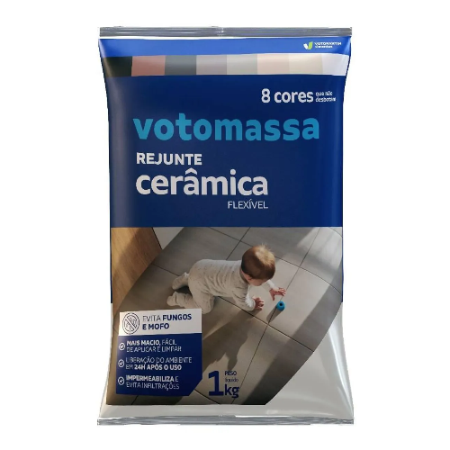Rejunte Flexível Cinza Platina de 1 Kg Votomassa